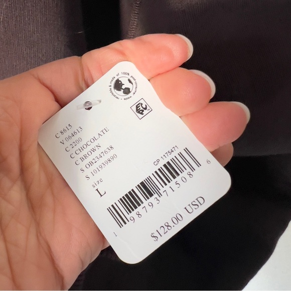 NWT Free People A Cut Above Mock Neck Pullover Sweatshirt in Chocolate Brown - Picture 5 of 7